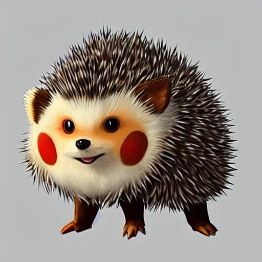 Image similar to A pokemon that looks like A hedgehog without thorns, clothed in a layer of sharp shadows ，Trending on art station. Unreal engine.