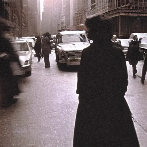 Prompt: a photo of a beautiful woman in a street of new york, by saul leiter, photography, detailed, beautiful, real, extremely precise, elegant