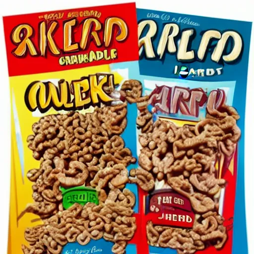 Image similar to an advertisement for a cereal that you can feed to snakes