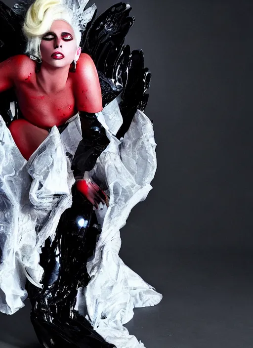 Image similar to lady gaga by nick knight, born this way, born this way album, red weapon 8 k s 3 5, cooke anamorphic / i lenses, highly detailed, cinematic lighting