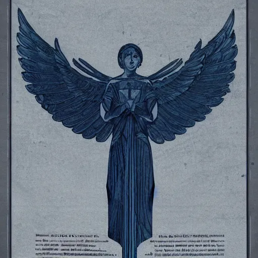 Prompt: a blueprint of a seraphim