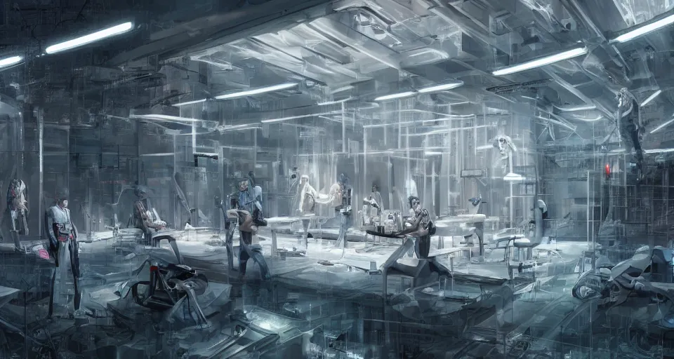 concept art of sci - fi cerebral research laboratory | Stable Diffusion