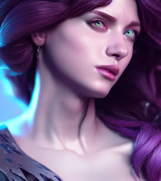 Image similar to megara, complex 3 d render, hyper detailed, ultrasharp, digital portrait, concept art, character design, illustration, studio lights, hyper realistic, ultra detailed, volumetric lighting, 8 k uhd post - production, artstation hq, unreal engine 5, unity engine