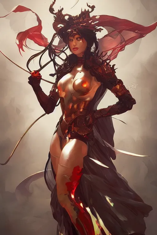 Prompt: super protector knight: Bloody Fate Demon art by artgerm and greg rutkowski and alphonse mucha and Charlie Bowater, Trending on artstation, artstationHD, artstationHQ, 4k, 8k