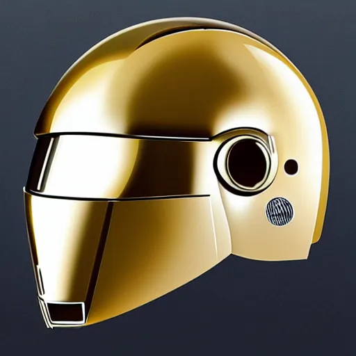 Prompt: daftpunk helmet in 1 2 0 0 s, photorealistic