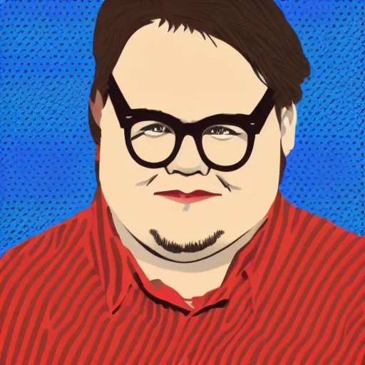 Prompt: clark duke vector, svg sticker art