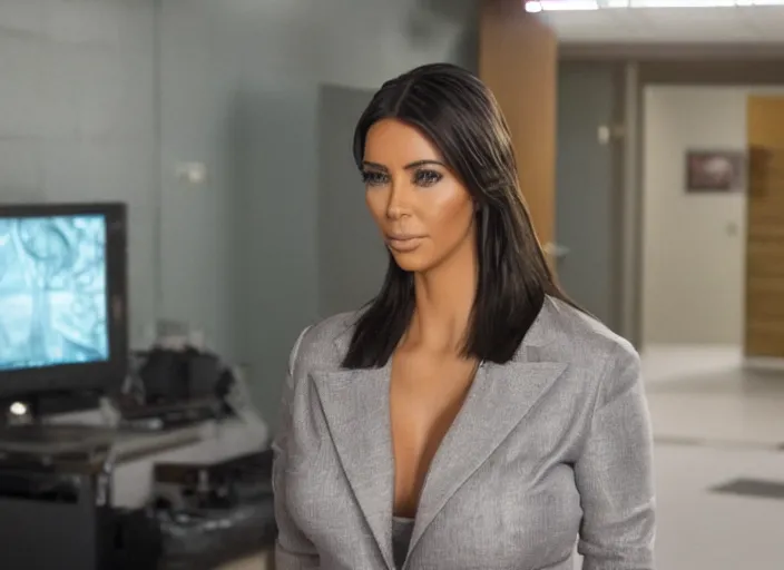 Image similar to movie still of kim kardashian in the tv show better call saul.