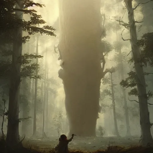 Image similar to a portrait of the last human on earth breathing the last tree thru oxygen tank, Matte painting , detailed painting, made by Greg Rutkowski, 4k resolution, atmospheric, breathtaking