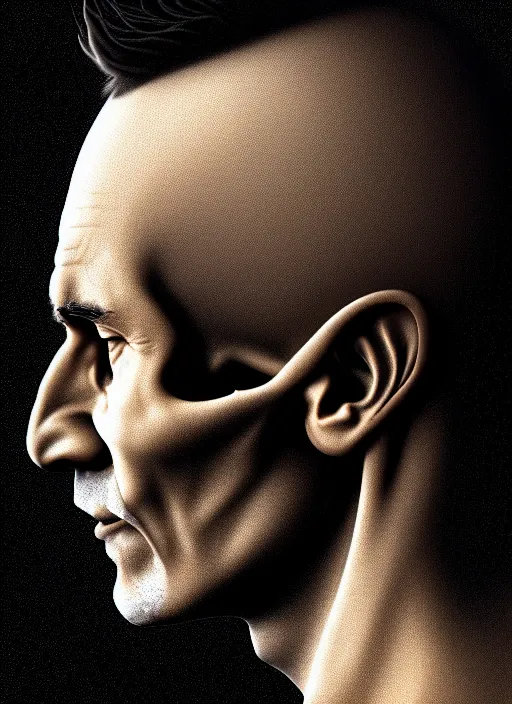 Prompt: a profile portrait of justin trudeau with translucent skin, visible cranial cavity, opening in skull, zipper, inside head cobwebs, dust and rats, beautiful detailed intricate insanely detailed octane render, 8 k artistic photography, photorealistic, chiaroscuro, by david cronenberg, raphael, caravaggio