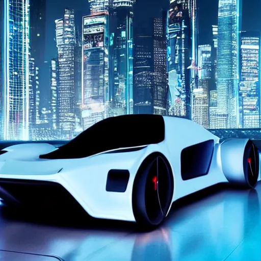 Prompt: futuristic sports car, cyberpunk