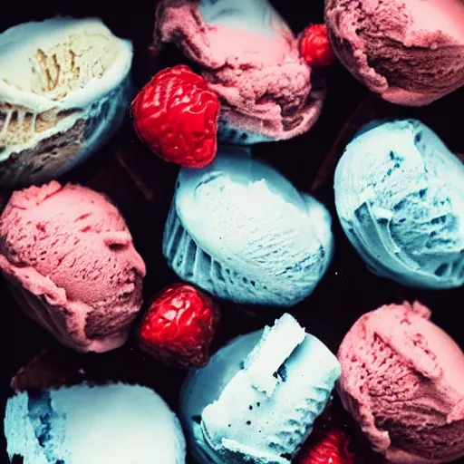 Image similar to close up high resolution photo of hairy ice cream, very tasty, food photography, instagram, trending