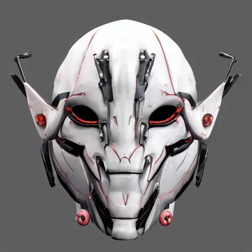 Prompt: very symmetrical!! cyborg succubus mask concept asset art from video game, by miguel angel martinez monje, by vitaly bulgarov, by yoji shinkawa, by joss nizzi, by shoji kawamori, horizon zero dawn, konami, mecha, deviantart, artstation, marmoset toolbag render, unreal engine