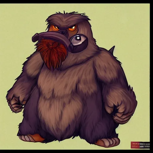 Prompt: a bugbear which looks like a duckbear, trending on artstation.