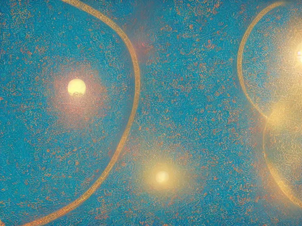 Prompt: sunlight study, the universe is a spheroid region 7 0 5 meters in diameter, art nouveau, kauai, by hans zatzka and ( ( ( ( ( lisa frank ) ) ) ) ), 8 k, sharp focus, octane render