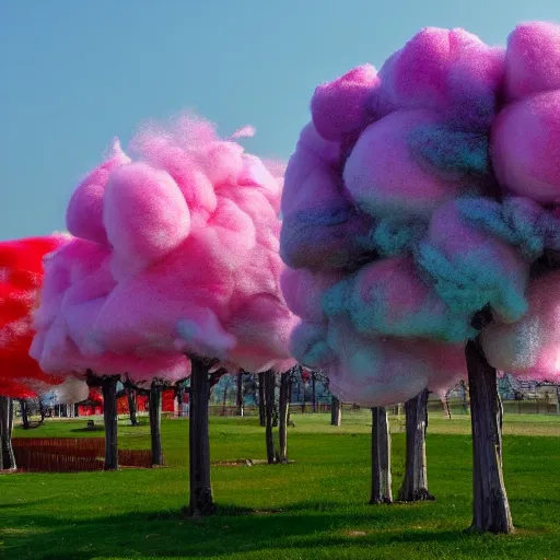 Image similar to cotton candy trees