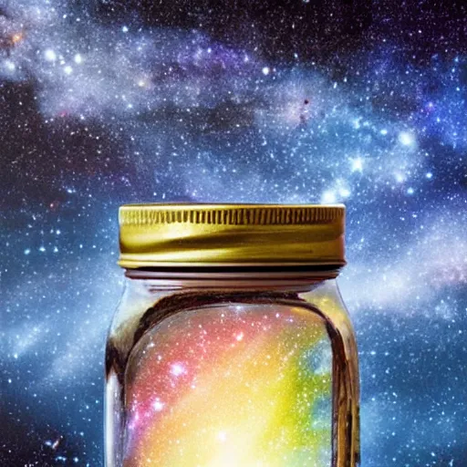 Image similar to galaxies contained in a jar
