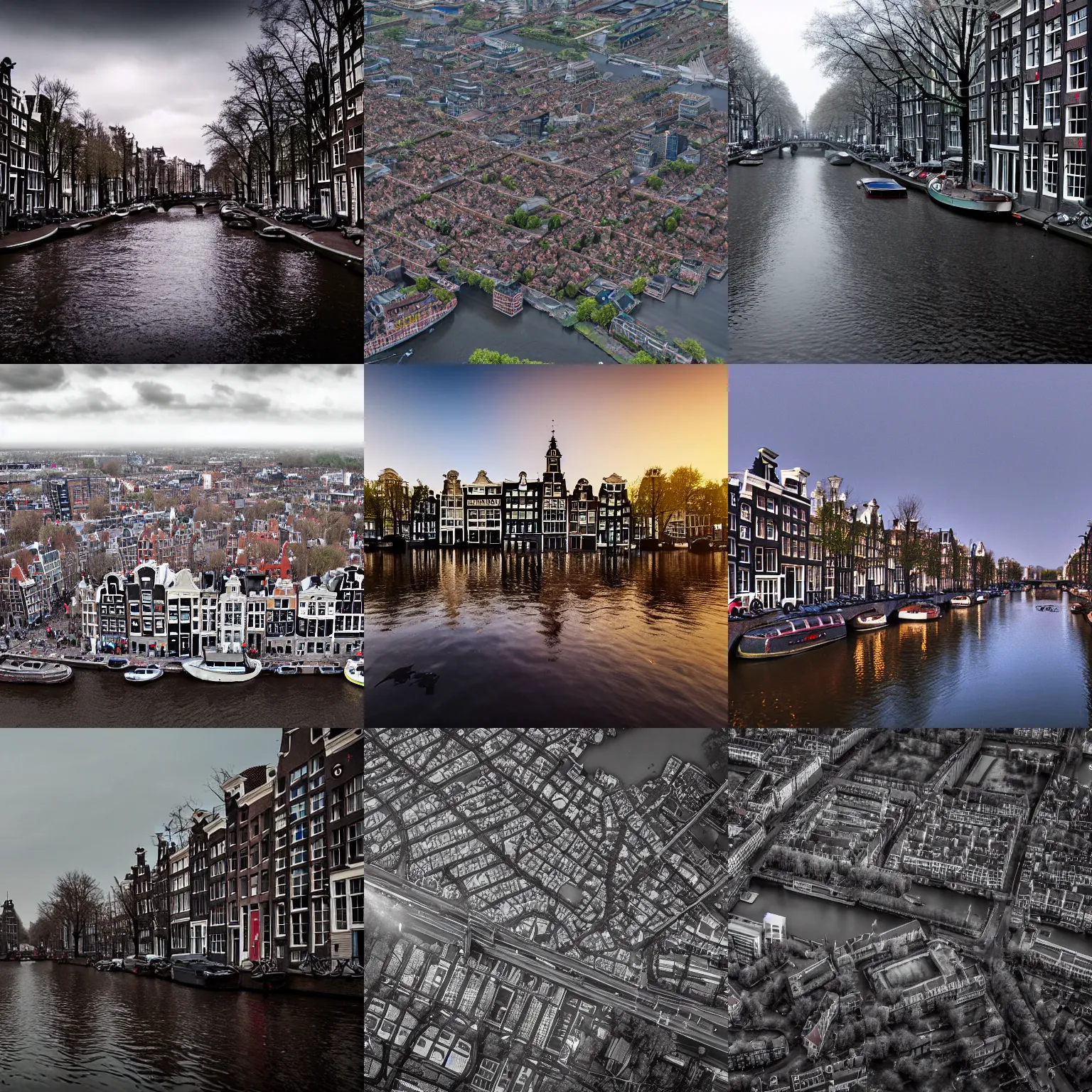 Prompt: A photo of Amsterdam in a zombie apocalypse, 4K