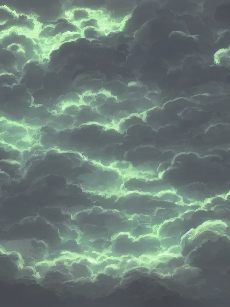 Image similar to glow in the dark clouds by disney concept artists, blunt borders, rule of thirds