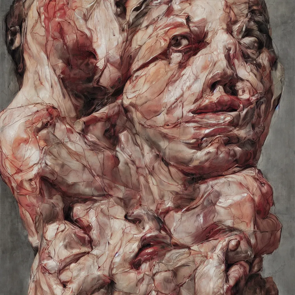 Prompt: pattern of varying colors, by jenny saville