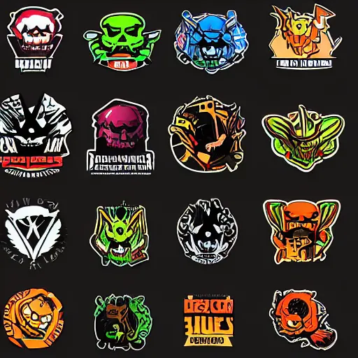 Image similar to in the style of max prentis and deathburger and laurie greasley a vector e-sports sticker logo of a dragon, highly detailed, colourful, 8k wallpaper