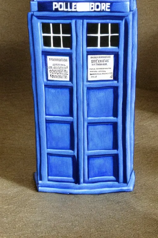 Prompt: tardis has legs, photorealistic, highly detailed,