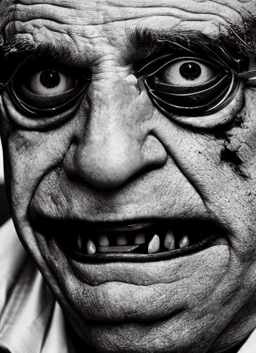 Image similar to photo of Danny Devito as the Joker by Lee Jeffries, head shot, detailed, award winning, Sony a7R