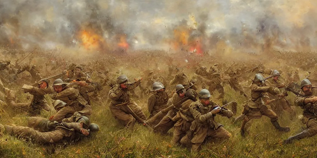 Image similar to Battle of Verdun by George Elgar Hicks and Marc Simonetti and William Bliss Baker