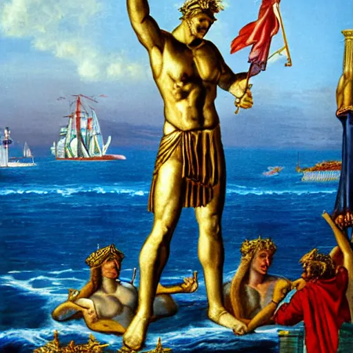 Prompt: colossus of rhodes