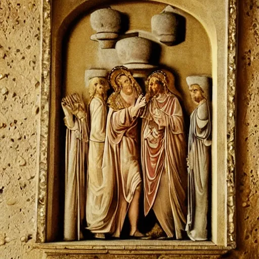 Image similar to the Holy Grail at Castle Gaillard in Andalys, very detailed, award winning photo, masterpiece, cinematic