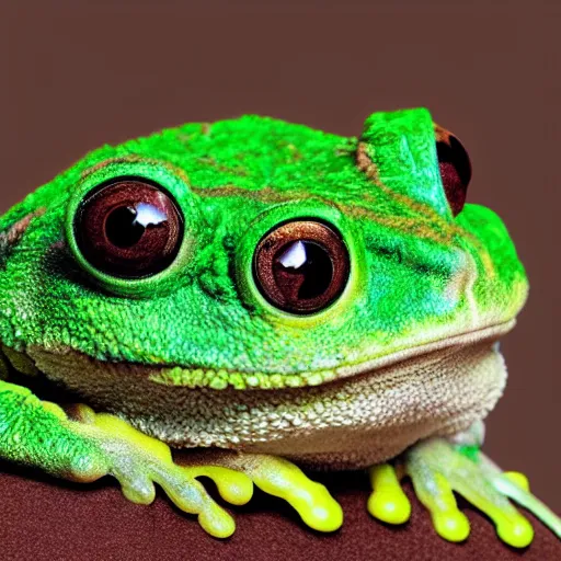 Image similar to photo of a fluffy fuzzy frog with fur