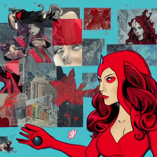 scarlet witch comic, illustrated by jason aaron,, Stable Diffusion