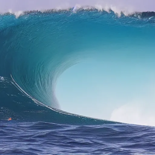 Image similar to diagram of a giant wave at teahupo'o