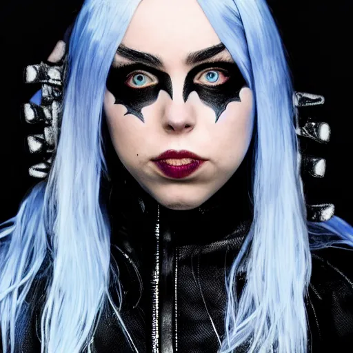 Prompt: A portrait of Billie Eilish as Catwoman