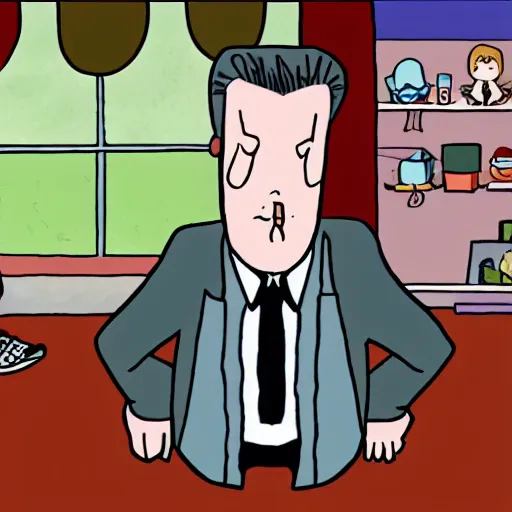 Prompt: random twin peaks screenshot as a cartoon