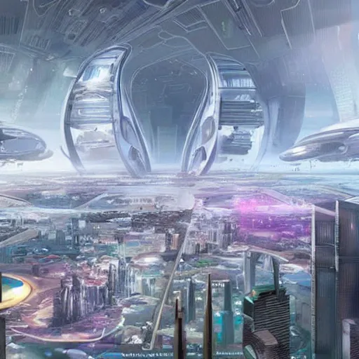 Image similar to a futuristic city from the year 2 0 7 0