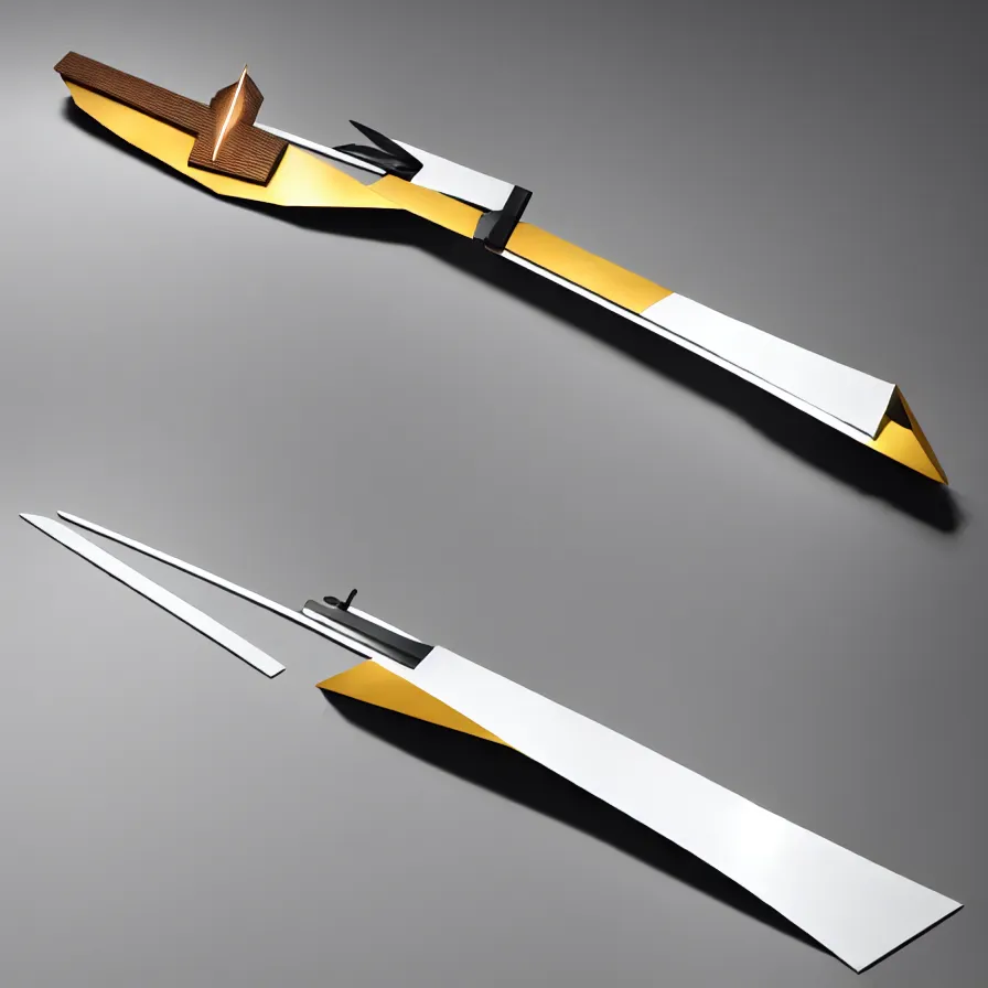 Image similar to single lazer sword ; designed by c. a. k. e., marc newsom, zaha hadid, blond ltd, layer design ; natural materials ; industrial design ; behance ; le manoosh ; pinterest ; if design award ; reddot design award