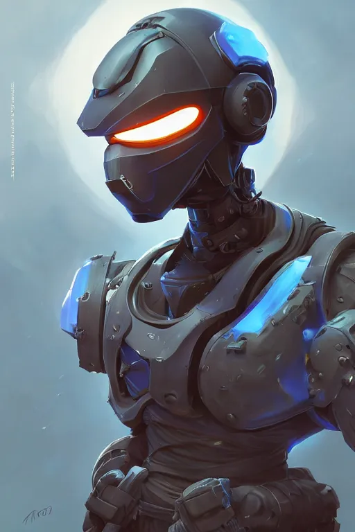 Image similar to epic mask helmet robot ninja portrait stylized as fornite style game design fanart by concept artist gervasio canda, behance hd by jesper ejsing, by rhads, makoto shinkai and lois van baarle, ilya kuvshinov, rossdraws global illumination radiating a glowing aura global illumination ray tracing hdr render in unreal engine 5