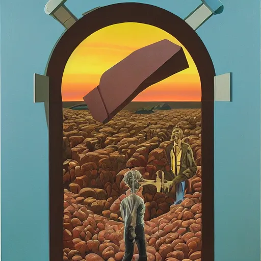 Prompt: a portal to another dimension by jeffrey smith, oil on canvas