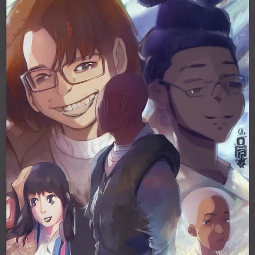 Image similar to will smith anime style, artwork by cushart, krenz, studio ghibli, tomino, yoshiyuki,