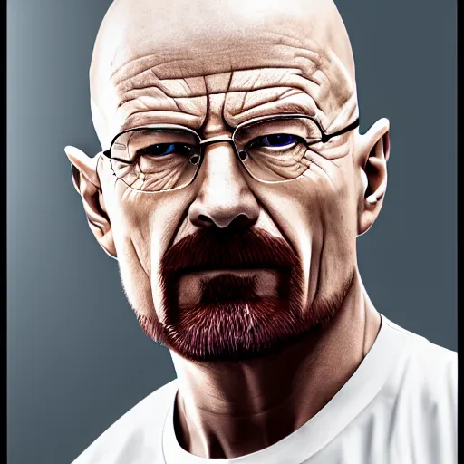 Prompt: Walter White with zoomer haircut , face shot, portrait, detailed face, close-up, realistic, lifelike, studio lighting, cinematic