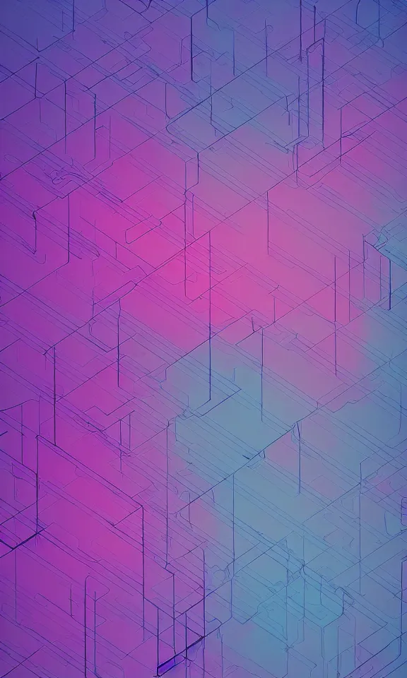 Image similar to minimalist abstract hd phone wallpaper, cyberpunk color palette, geometric, trending on behance