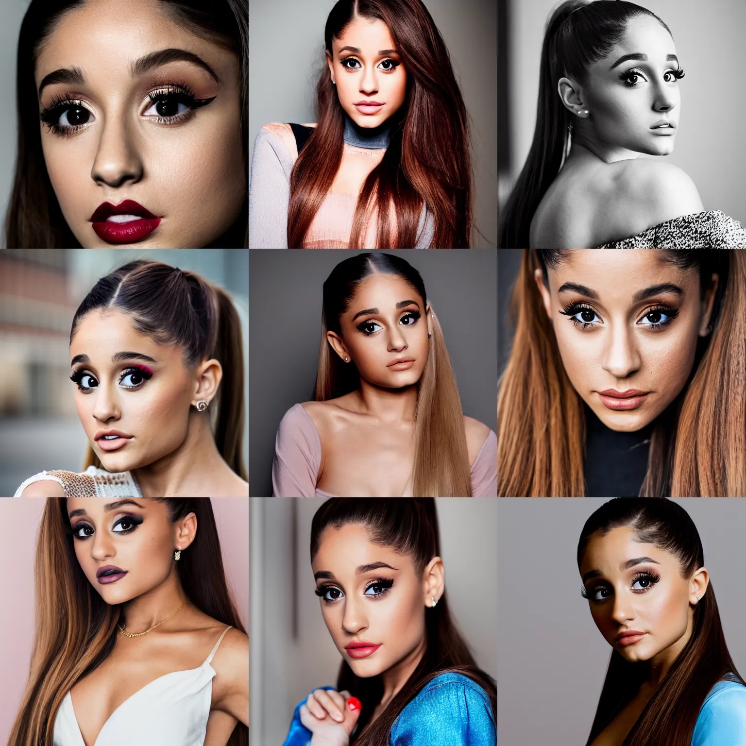 Prompt: Ariana Grande smouldering directed gaze, XF IQ4, 150MP, 50mm, f/1.4, ISO 200, 1/160s, natural light
