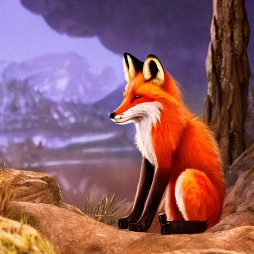 Prompt: a fox in elden ring