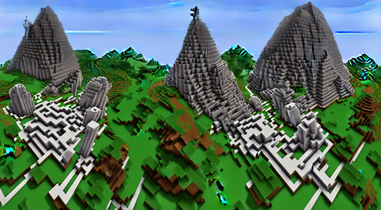 Image similar to Minecraft build of a road of Atlantis town in the hill grec greeble temple olymp glory in sun shaft zeus sky tower statue pantheon ivy plant grow flower in white marble gold incrusted of legends adn red flag dynasty by Frank Lloyd Wright and Zaha Hadid torch volume light stylized illustration 3d rim light, Minecraft RTX Shader, hyperrealistic masterpiece, artstation, cgsociety, kodakchrome, golden ratio