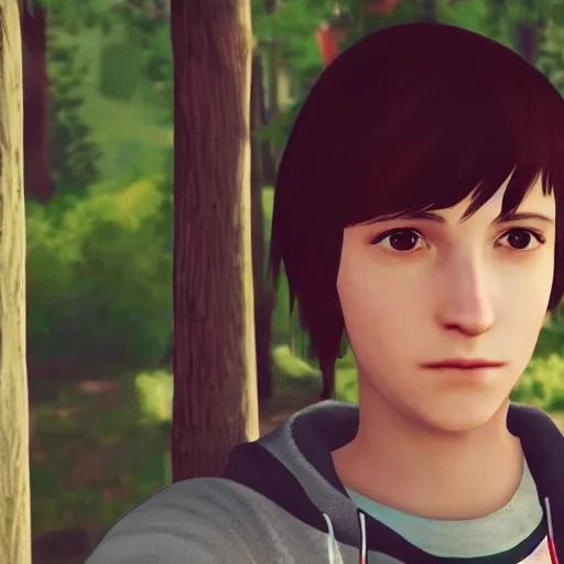 Prompt: a selfie of max caulfield, photo