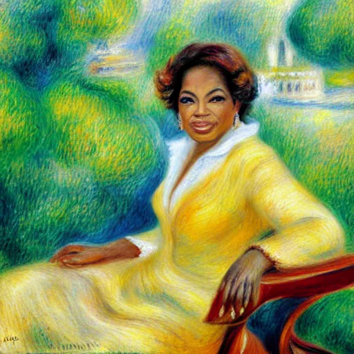 Prompt: oprah art by renoir.