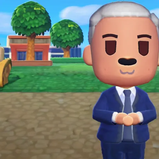 Image similar to Benjamin Netanyahu in Animal Crossing: New Leaf