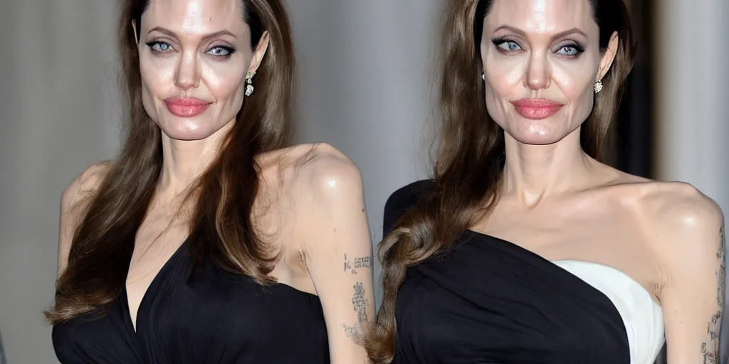 Image similar to angelina jolie is walking into the camera