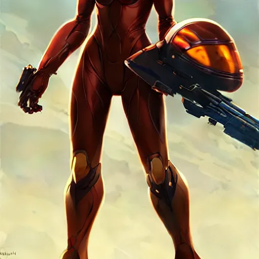 Prompt: samus in varia suit, artstation, concept art, smooth, sharp focus, illustration, art by Krenz Cushart and Artem Demura and alphonse mucha