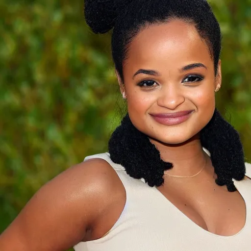 Prompt: kyla pratt with wavy ponytail